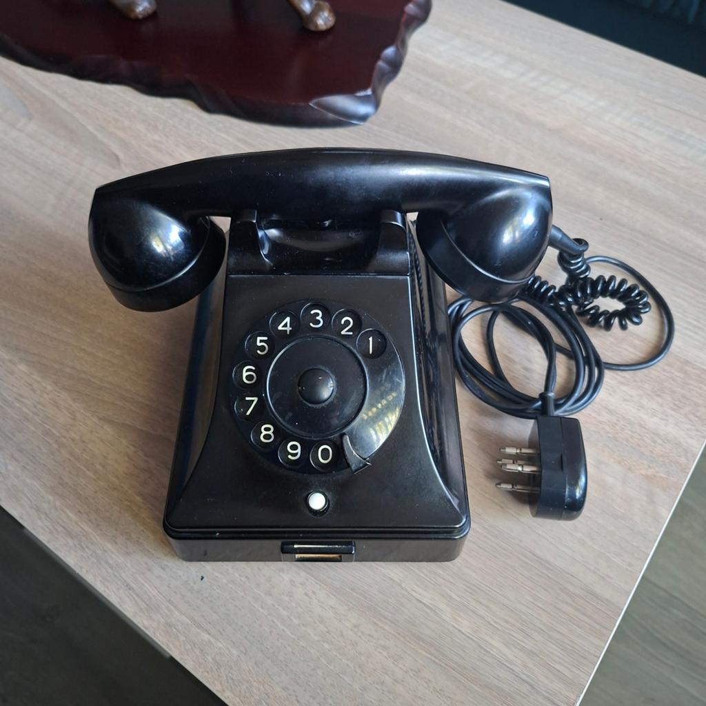 Vintage PTT Bakelieten Telefoon met Draaischijf, Telecommunicatie, Vaste telefoons | Niet Draadloos, Ophalen of Verzenden, Gebruikt