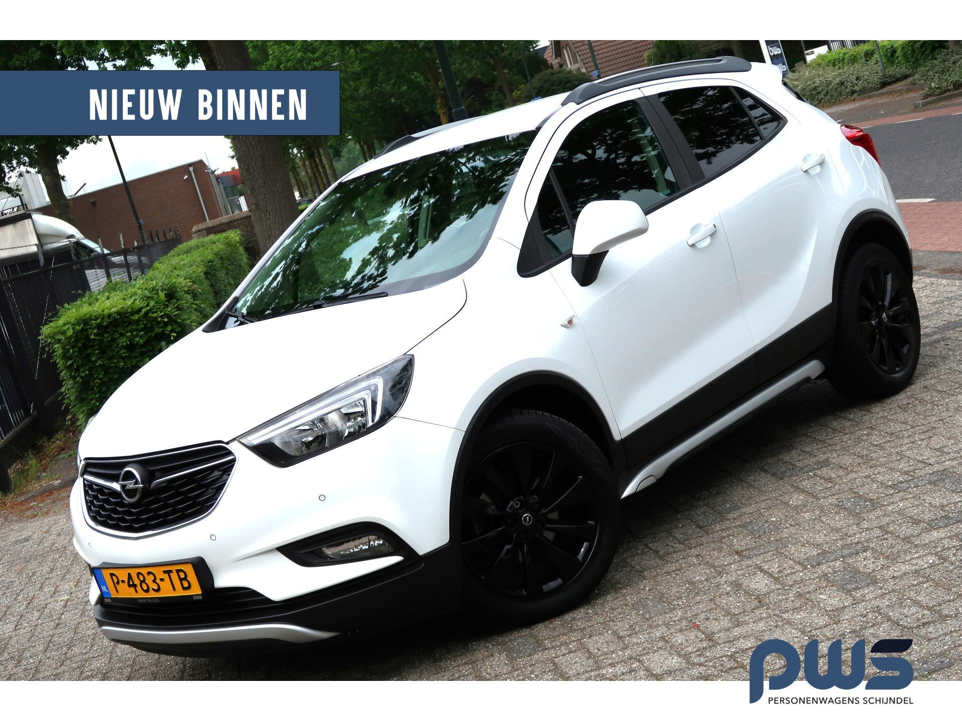 Opel Mokka X 1.4 Turbo Black Edition Navi / Camera / Cruise, Auto's, Voorwielaandrijving, Stof, Gebruikt, Wit
