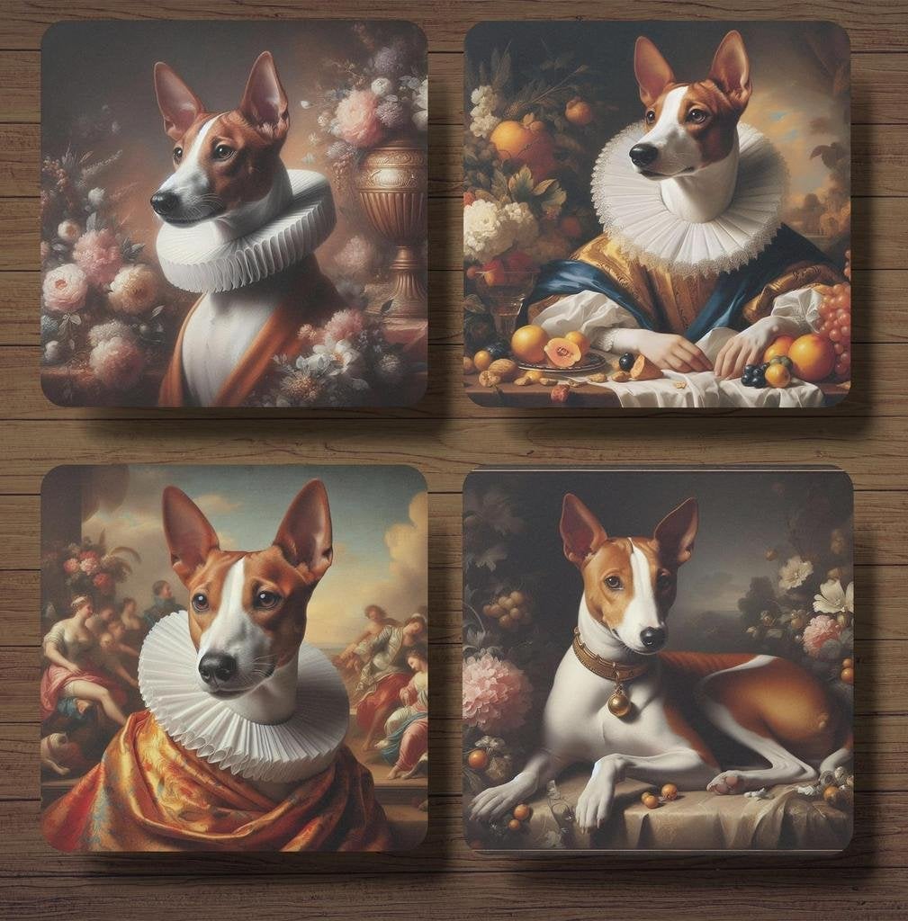 Basenji Barok onderzetters met houder, Ophalen of Verzenden, Nieuw