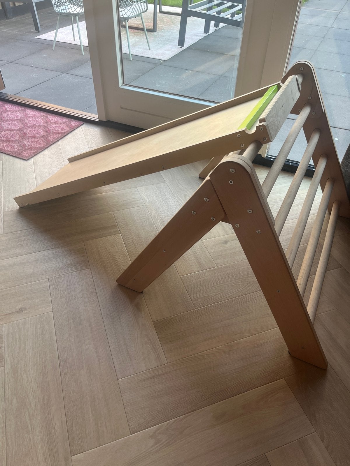 Houten klimrek met glijbaan, Ophalen, Gebruikt