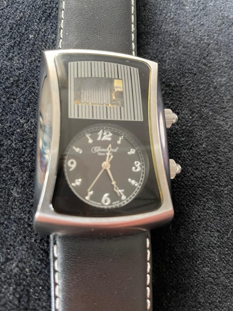 Speelwerk horloge, Overige merken, Leer, Staal, Polshorloge