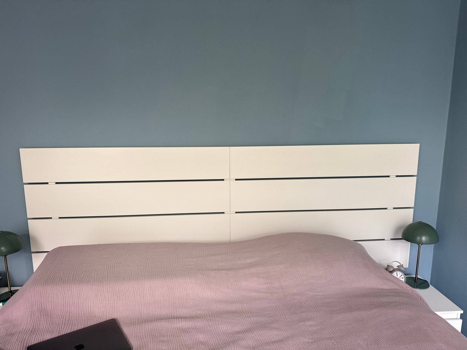 IKEA NORDLI Hoofdeinde/bedplank, wit, Ophalen, Wit, Tweepersoons, Zo goed als nieuw