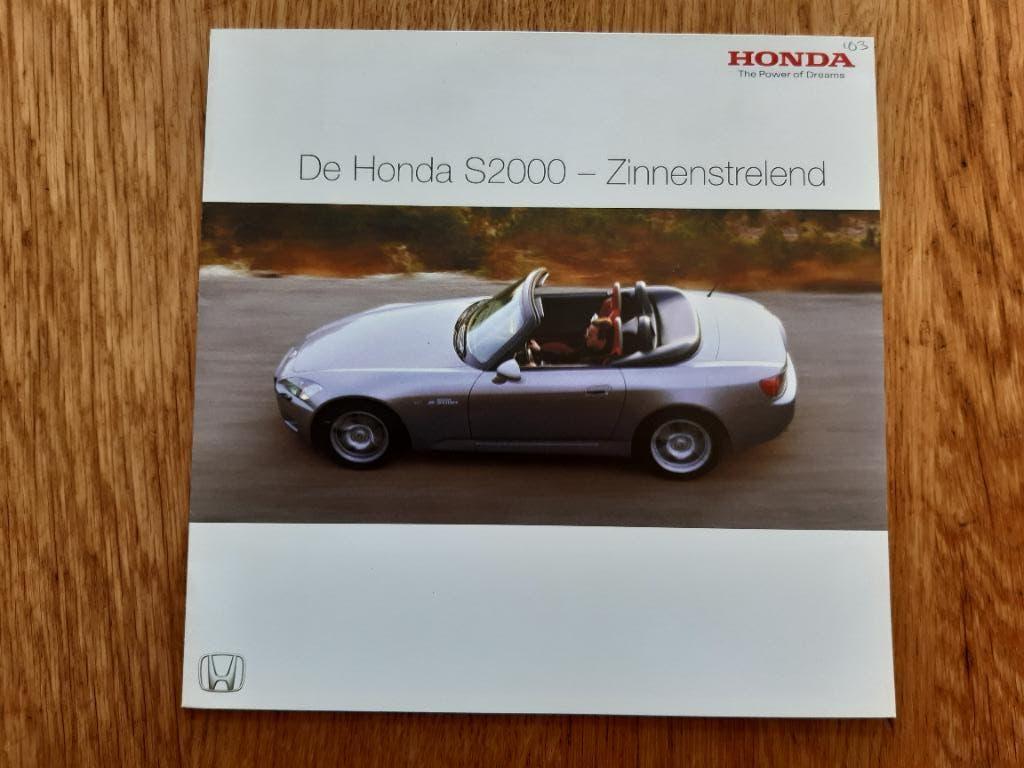 Honda S2000 Brochure, Honda, Ophalen of Verzenden, Zo goed als nieuw, Honda Nederland B.V.