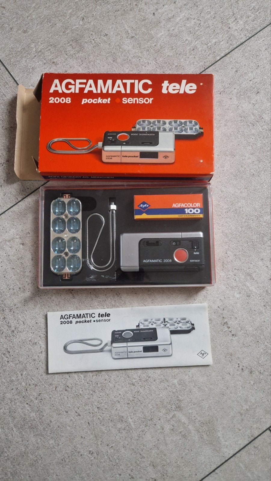 Agfamatic 2008 Pocket Sensor Tele Camera met doos, Ophalen of Verzenden