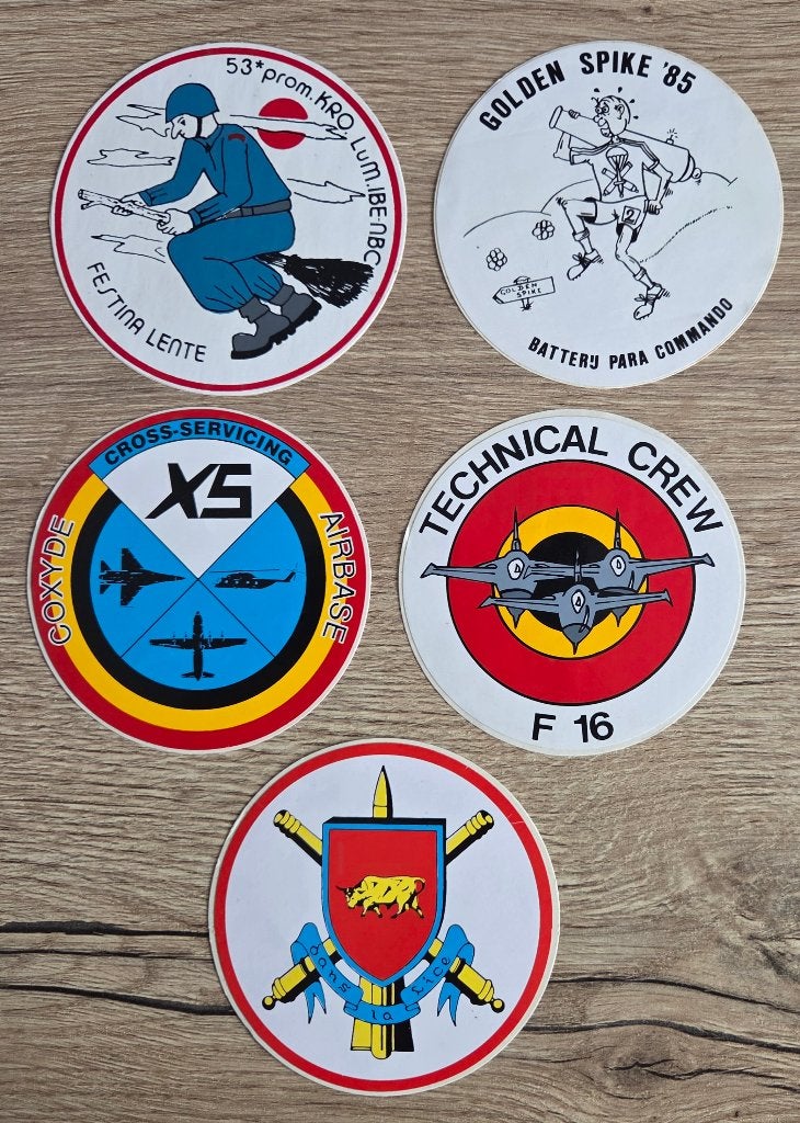 Ov74 - diverse stickers Luchtvaart Leger Luchtmacht, Verzamelen, Stickers, Ophalen of Verzenden, Zo goed als nieuw