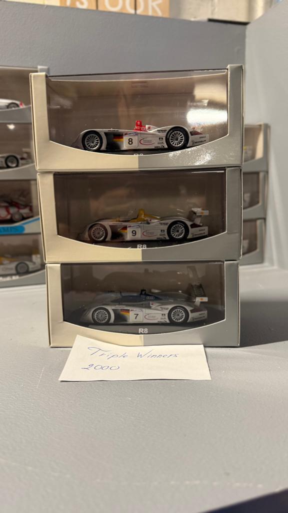 AUDI R8 Triple winners 2000 Le Mans nr 7/8/9, Ophalen of Verzenden, Nieuw, Auto's