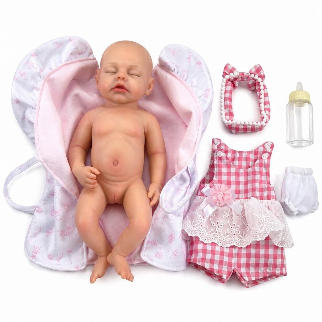 Siliconen reborn baby pop Lucy - 30cm - NIEUW, Ophalen of Verzenden, Nieuw, Babypop, Levensecht of Reborn