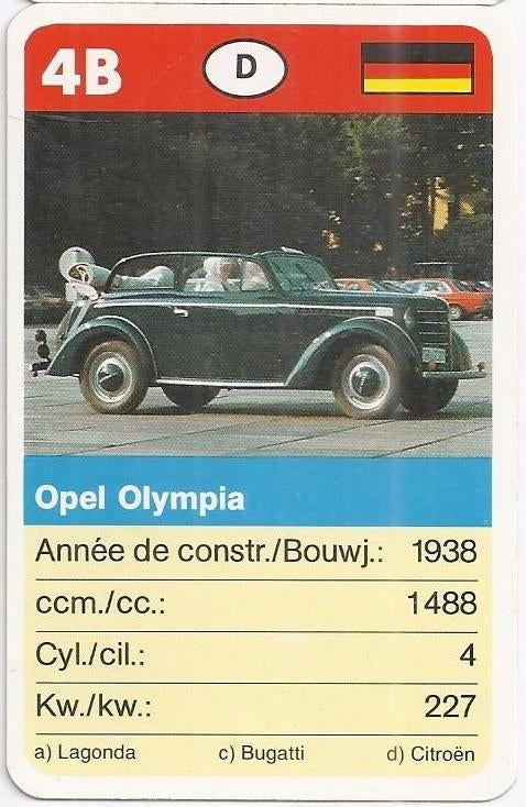 Kw2256 autokaartje 4b - opel kadett gsi, Ophalen of Verzenden, Zo goed als nieuw, Auto's