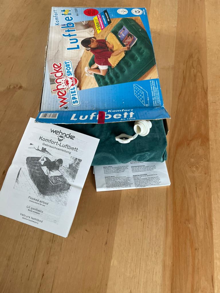 Ongebruikt groen luchtbed 182x80x20 cm, Ophalen, Nieuw, 1-persoons