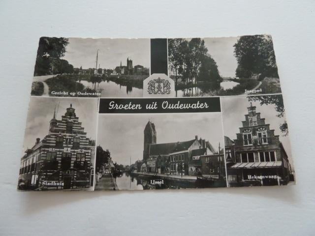 Oudewater 1956 Groeten Uit, Ophalen of Verzenden, 1940 tot 1960, Gelopen
