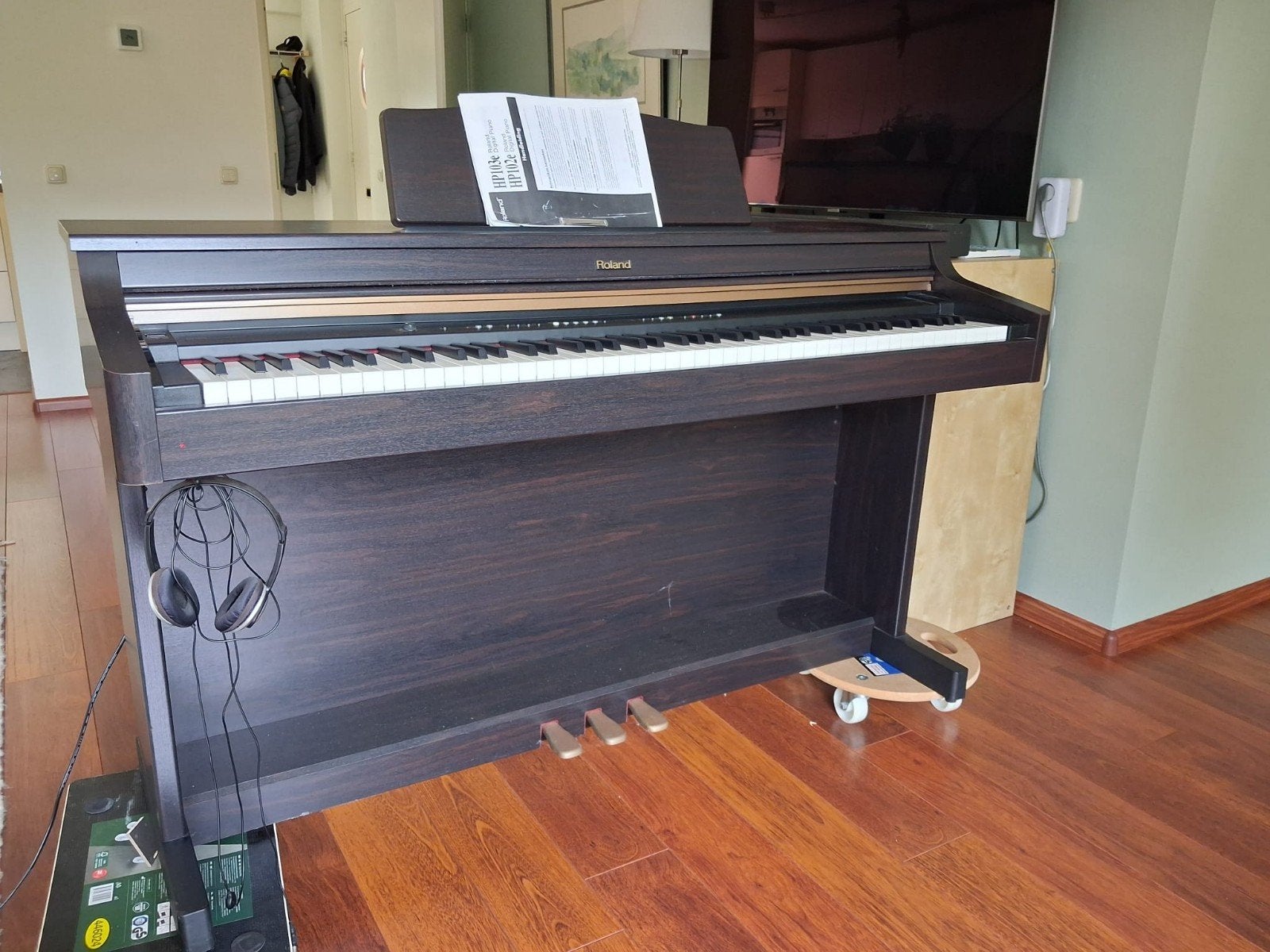 Roland HP103e Digitale Piano, Ophalen, Bruin, Digitaal, Zo goed als nieuw