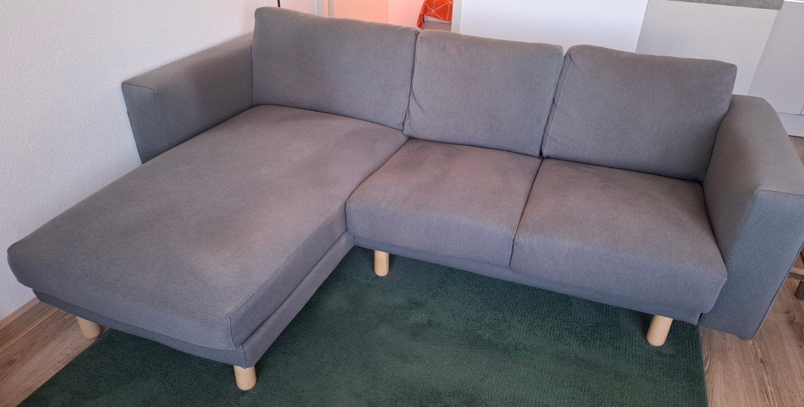 Ikea Norsborg bank, met chaise longue, Ophalen, Gebruikt, Driepersoons