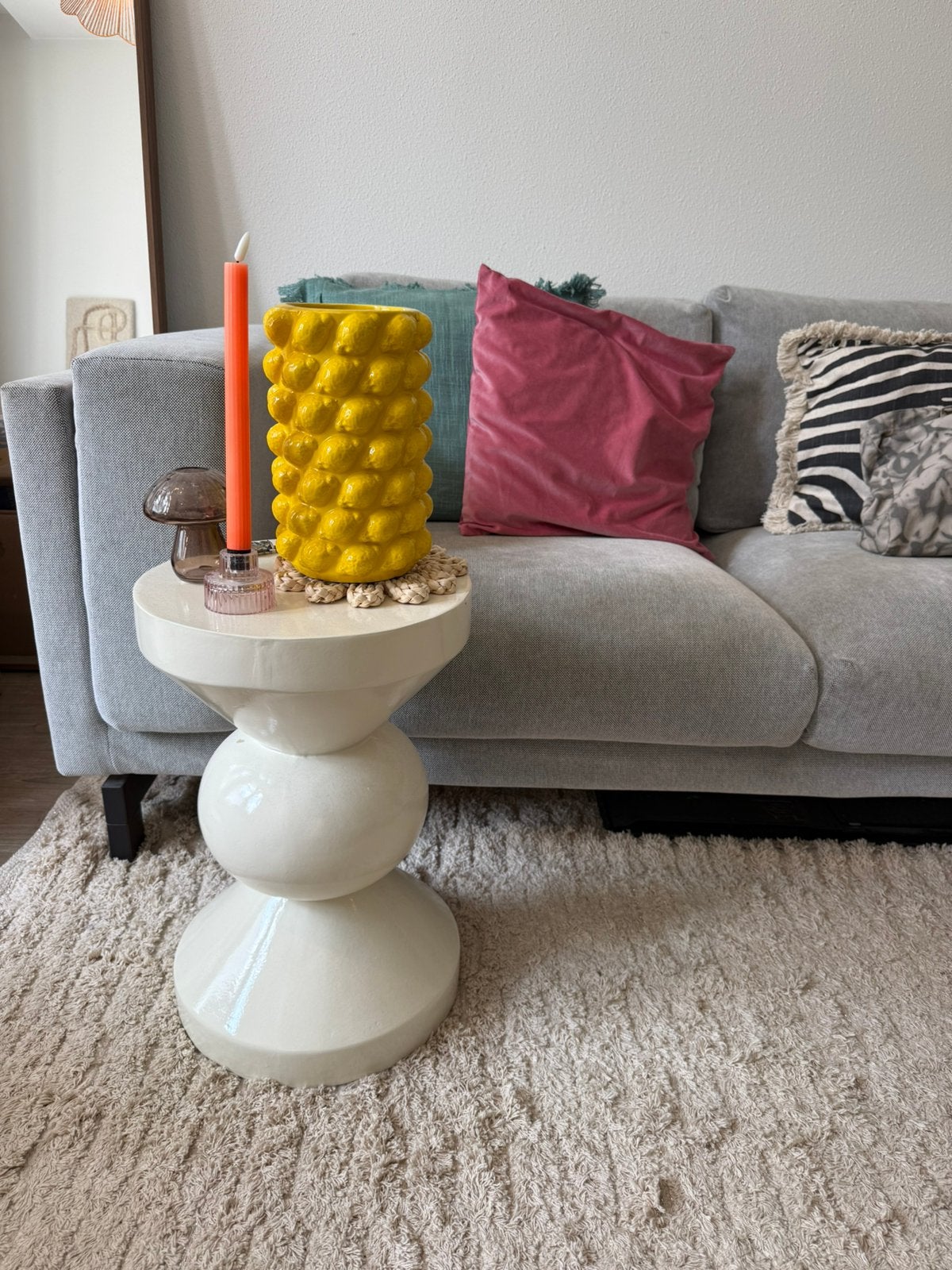 Bijzettafeltje, Minder dan 55 cm, Rond, Zo goed als nieuw, Ophalen