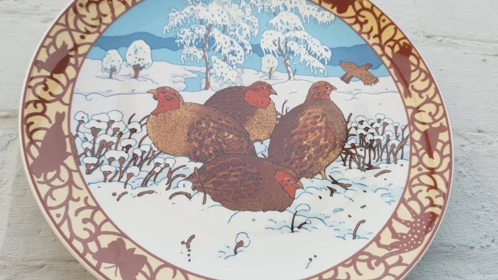 Vintage wandbord Villeroy & Boch patrijs. Wwf s.o.s., Ophalen of Verzenden