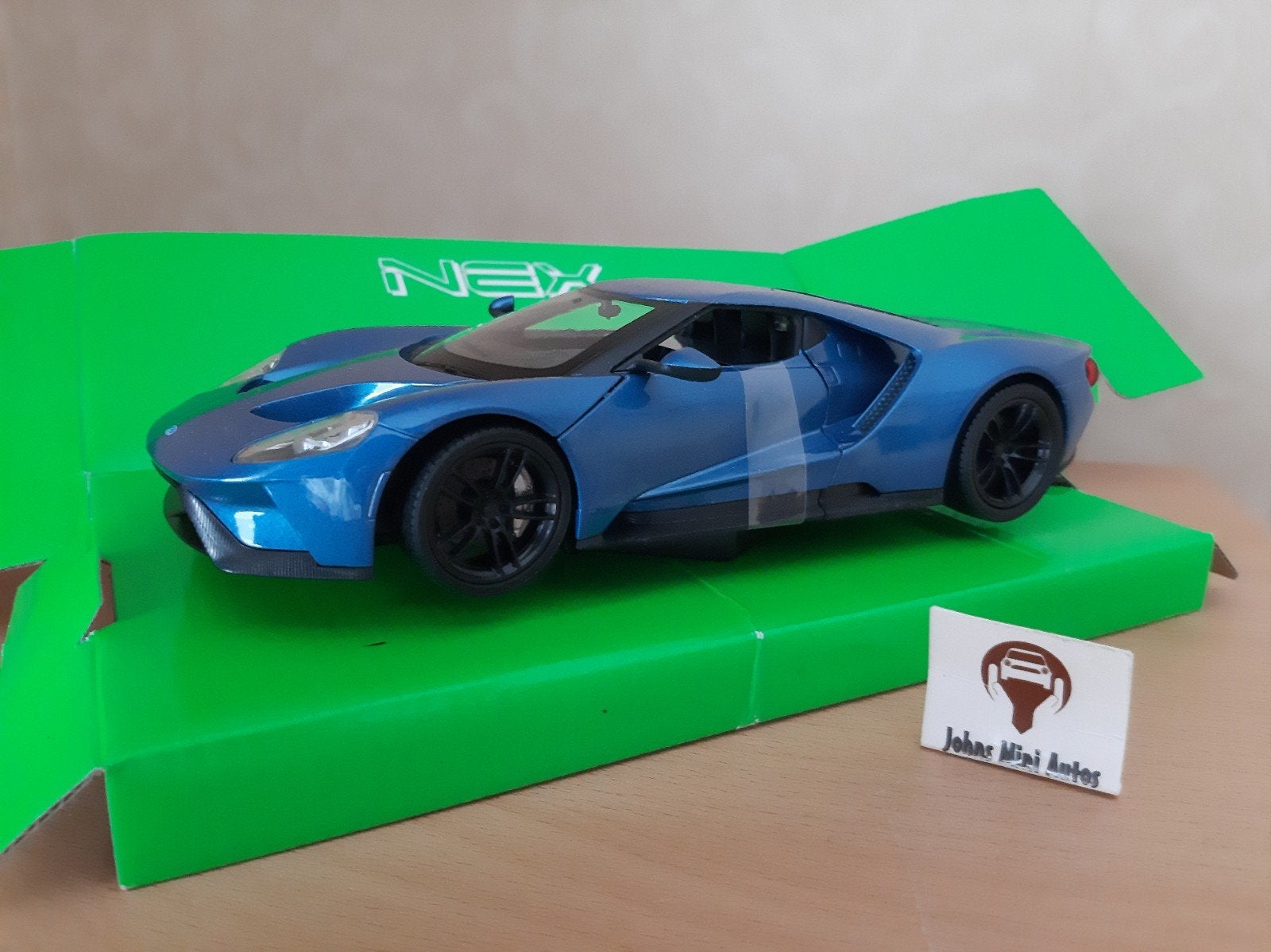 Ford GT blauw-metallic 2017 van Welly 1:24, Auto, Nieuw, Ophalen of Verzenden, Welly