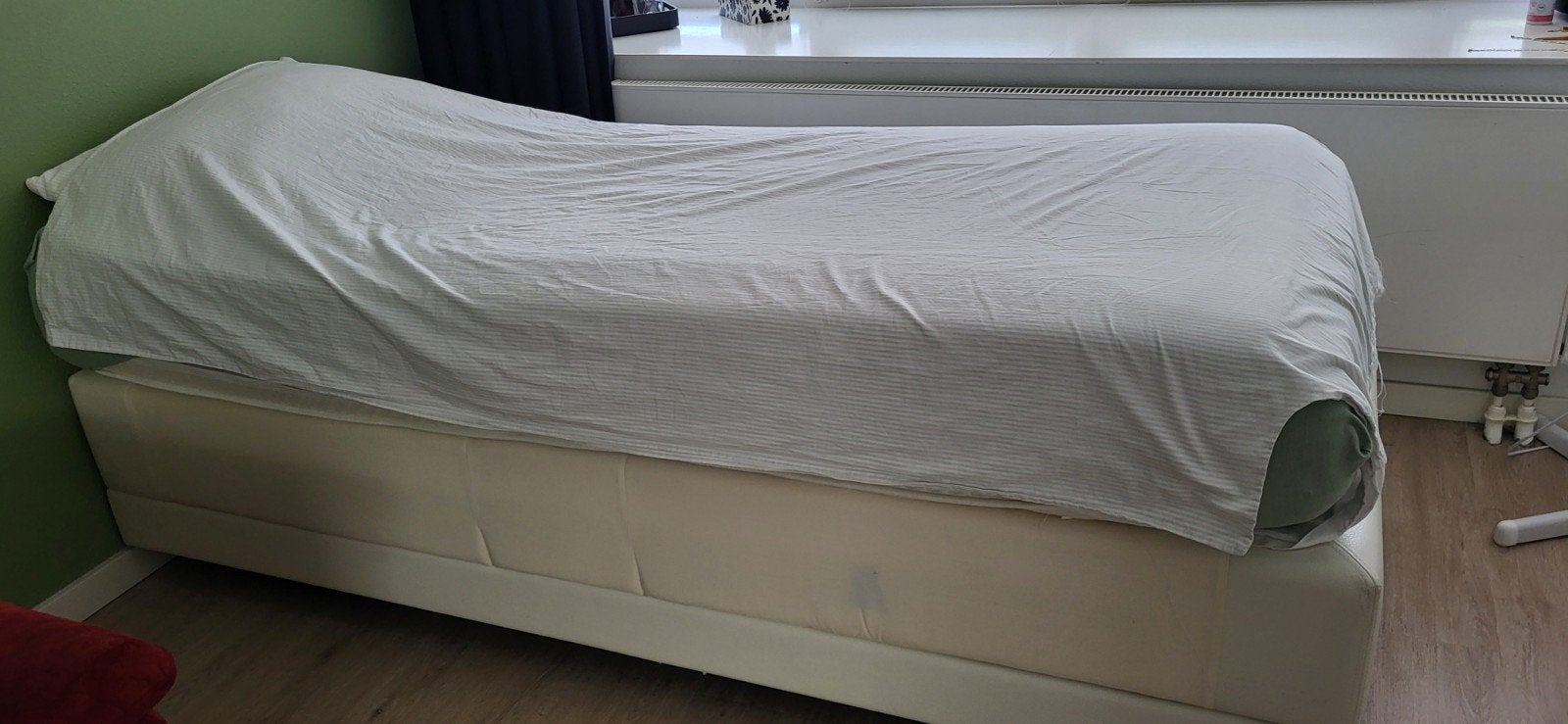 Boxspring 210  90  70 cm – eventueel inclusief matras, 90 cm, Eenpersoons, 210 cm, Ophalen of Verzenden