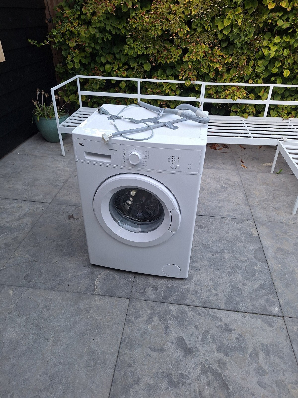 OK. OWM15026A2 Wasmachine - kort gebruikt, Ophalen, 6 tot 8 kg, Voorlader, 85 tot 90 cm