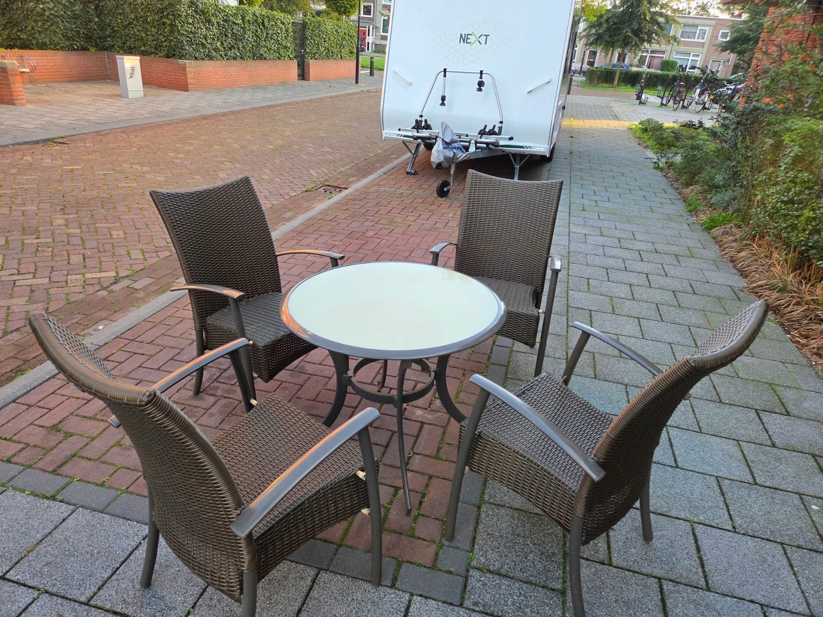 prachtig tuinset garden impressions, Ophalen, 4 zitplaatsen, Zo goed als nieuw, Wicker