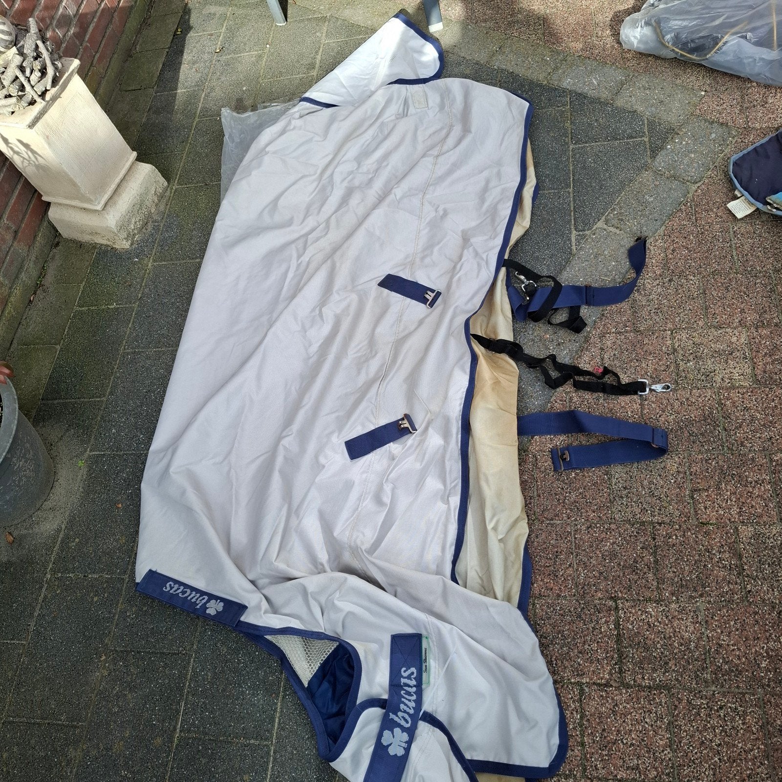 bucas sun shower 195, Zo goed als nieuw, Zilver, Deken, Full (L)