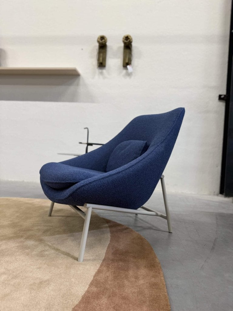 Nieuw Pode Tresto Fauteuil Blauw Monza stof Design stoel, Leolux, Info@leolux.nl, Nieuw, 75 tot 100 cm