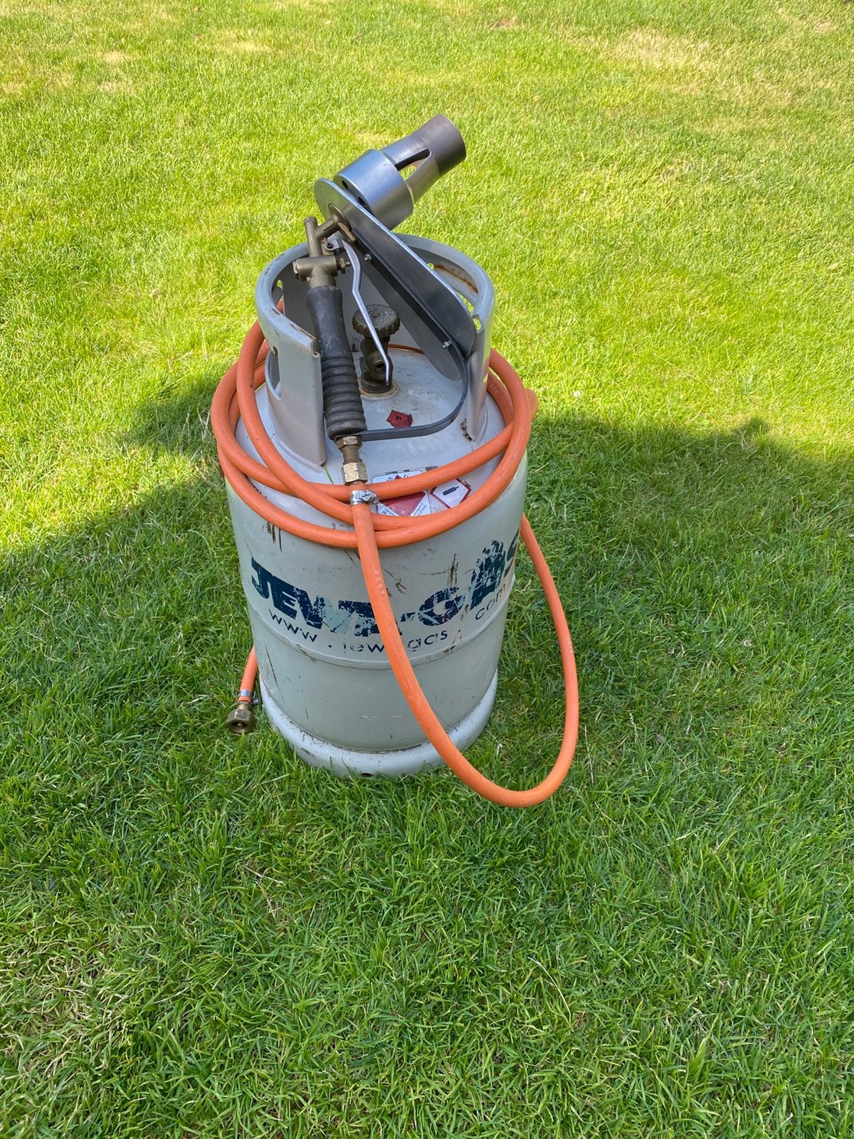 Dakbrander varkenshaarbrander gasbrander met volle gasfles, Doe-het-zelf en Verbouw, Ophalen, Zo goed als nieuw