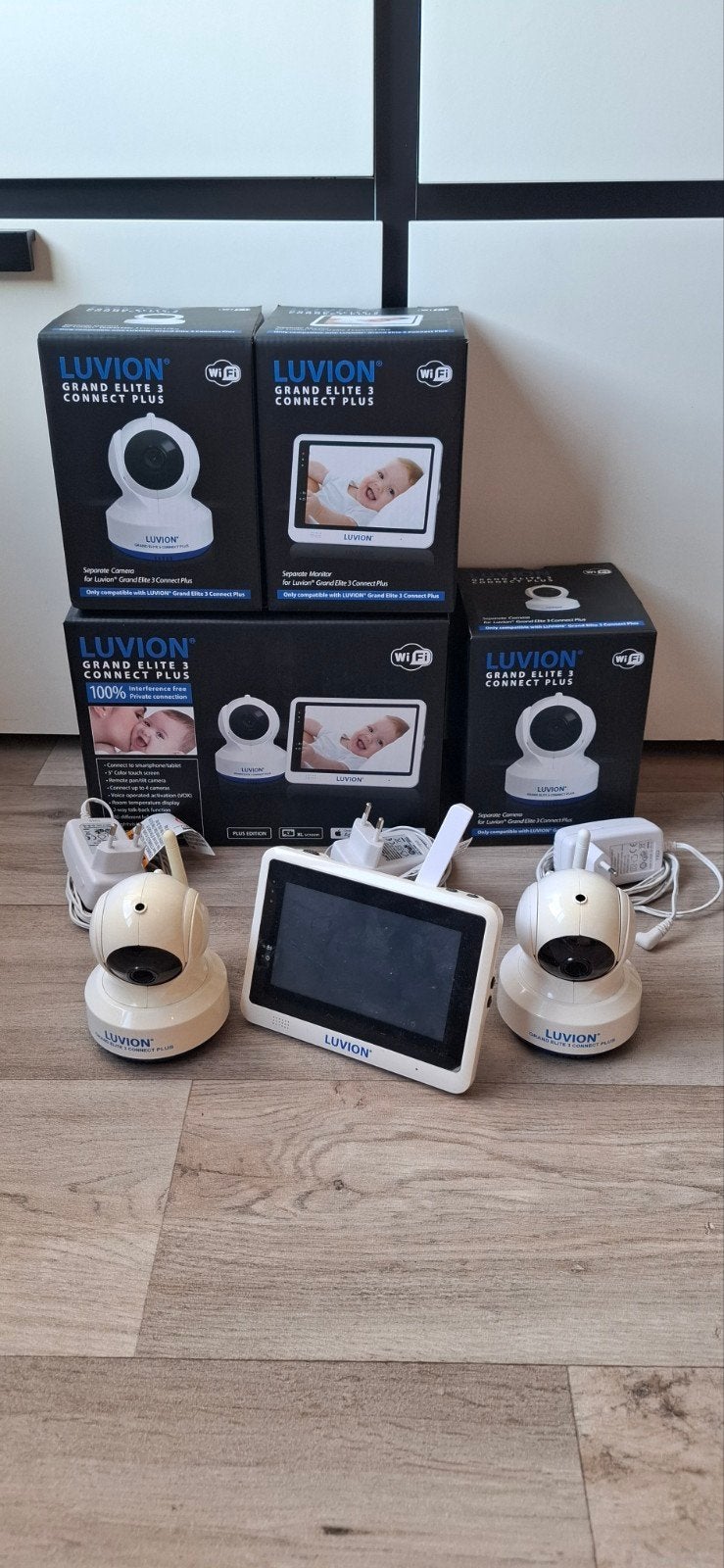 LUVION Grand Elite 3 Connect Plus set, Kinderen en Baby's, Babyfoons, Ophalen of Verzenden, 250 meter of meer, Camera