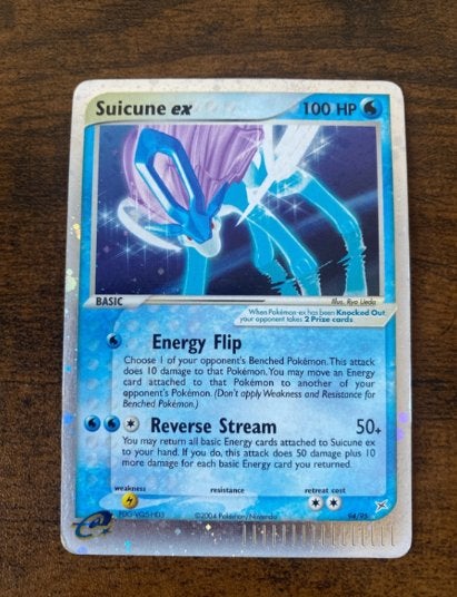 Suicune ex 94/93 Holo Rare EX Team Magma vs Team Aqua, Ophalen of Verzenden, Gebruikt, Losse kaart, Foil