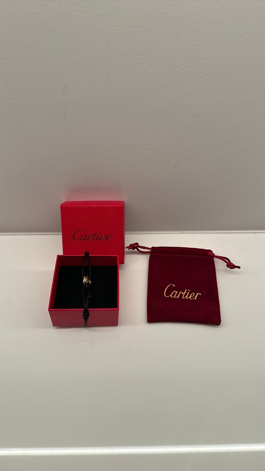 Cartier  Armband Zwart Koord, Ophalen of Verzenden, Zo goed als nieuw, Zwart, Goud