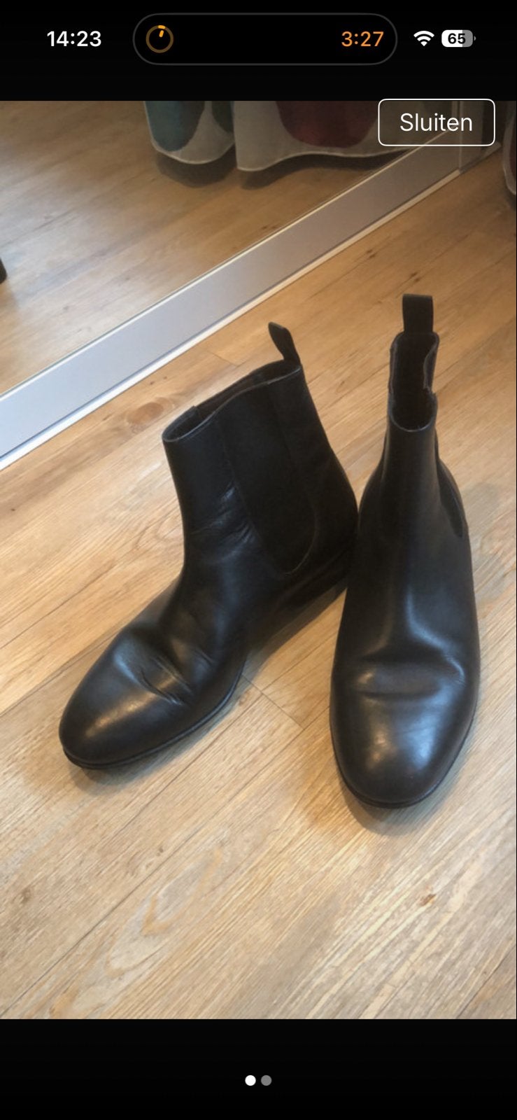 Filippa K halfhoge zwarte schoenen maat 42, Ophalen of Verzenden, Gedragen, Zwart, Boots