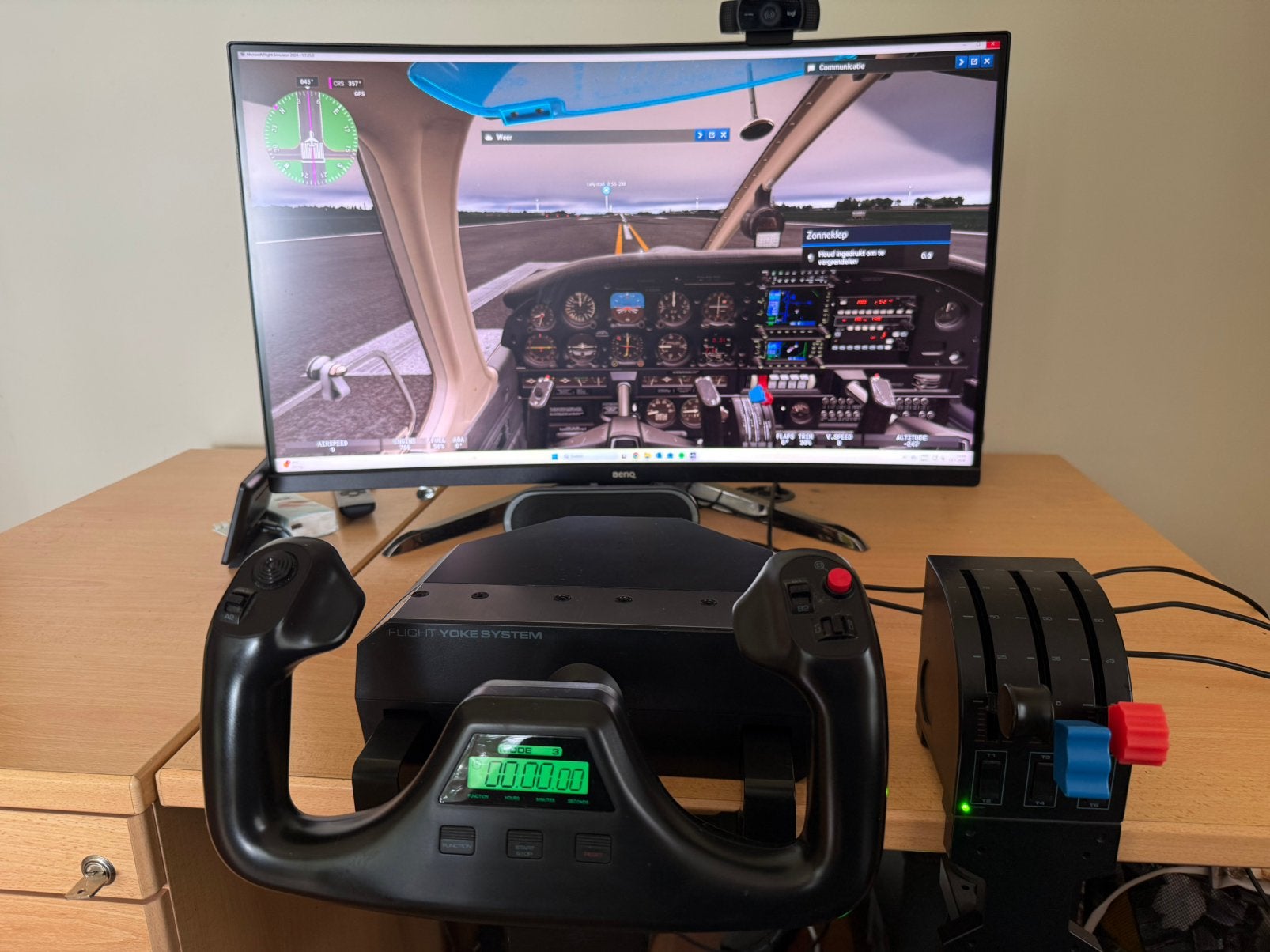 Saitek Pro Flight Yoke System, Ophalen of Verzenden, Gebruikt