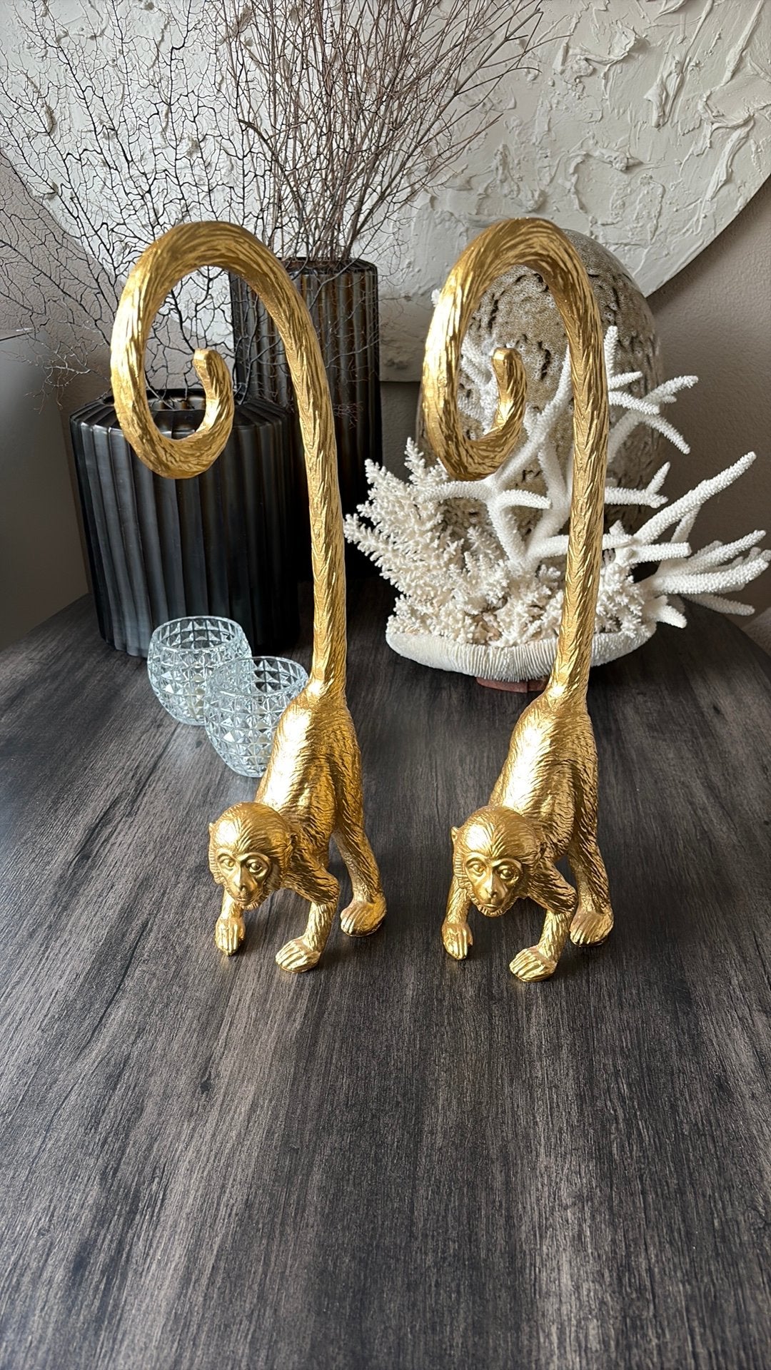 Nieuw Boltze "Yorrick" apenbeeld (45 cm)  goud kleurig, Ophalen of Verzenden, Nieuw