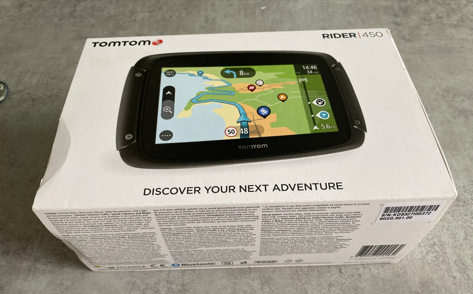 TomTom Rider 450 motor navigatie met RAM mount, Ophalen, Zo goed als nieuw