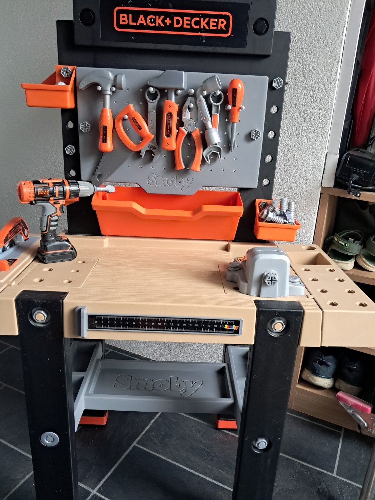Smoby Black+Decker Werkbank voor Kinderen, Ophalen, Zo goed als nieuw, Jongen of Meisje