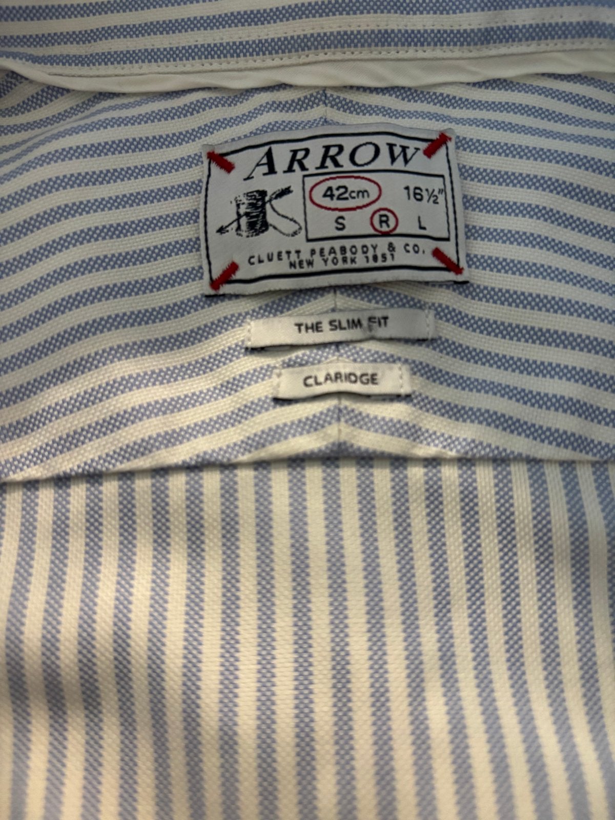 ARROW claridge Prachtig heren overhemd.Slimfit model maat 42, Ophalen of Verzenden, Nieuw, Blauw, Halswijdte 41/42 (L)
