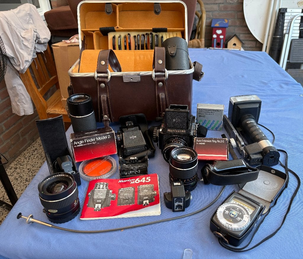 Mamiya m645 complete set, Ophalen of Verzenden, Gebruikt, Spiegelreflex, Overige Merken