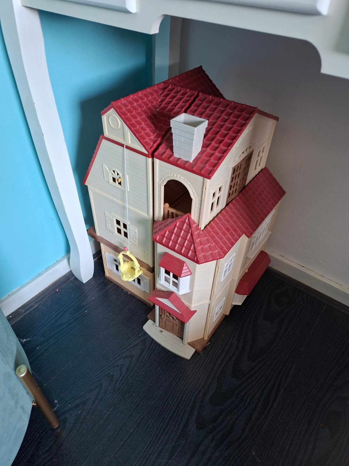 groot sylvanian families huis met caravan en accessoires, Ophalen, Gebruikt, Poppenhuis