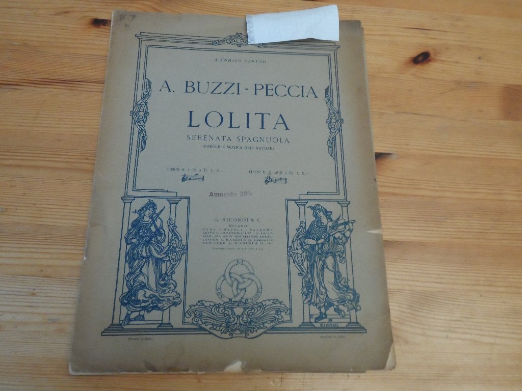 A. Buzzi-peccia - lolita - serenata espagnola, Zang, Gebruikt, Klassiek, Ophalen of Verzenden