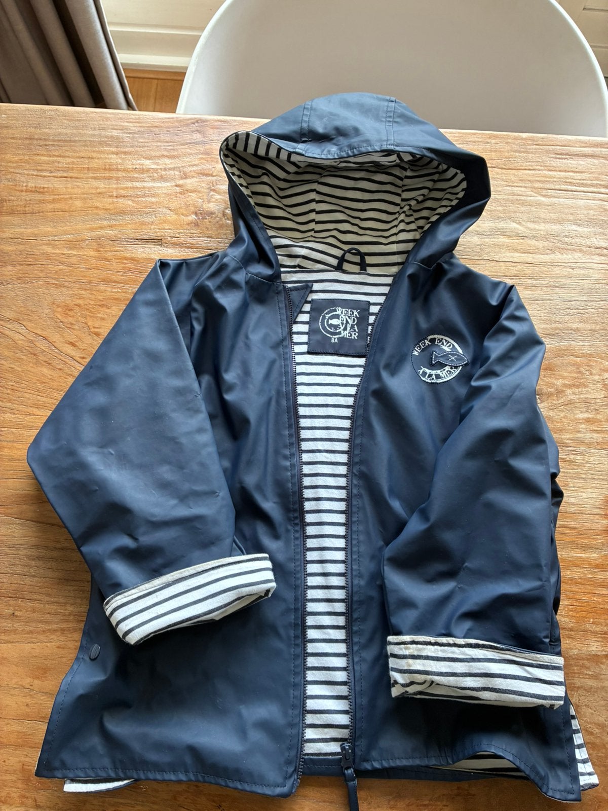 Week end a la Mer regen jas Maat 8 Jaar, Ophalen of Verzenden, Zo goed als nieuw, Jongen of Meisje, Laarzen