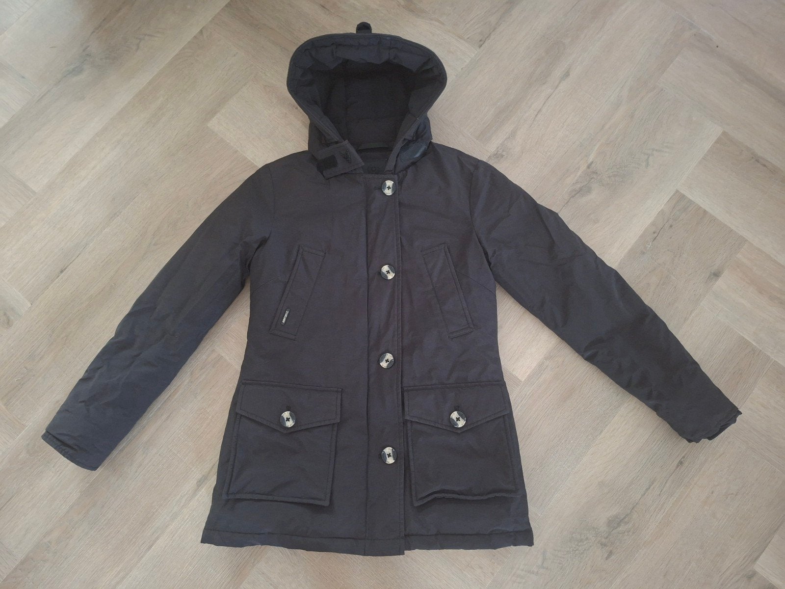 Airforce 4 pocket parka kids maat 14 (164) zwart, Gebruikt, Meisje, Ophalen of Verzenden, Airforce