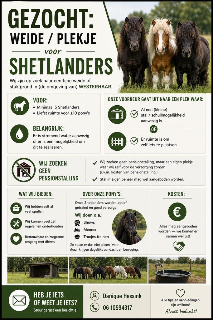 Gezocht!, Dieren en Toebehoren