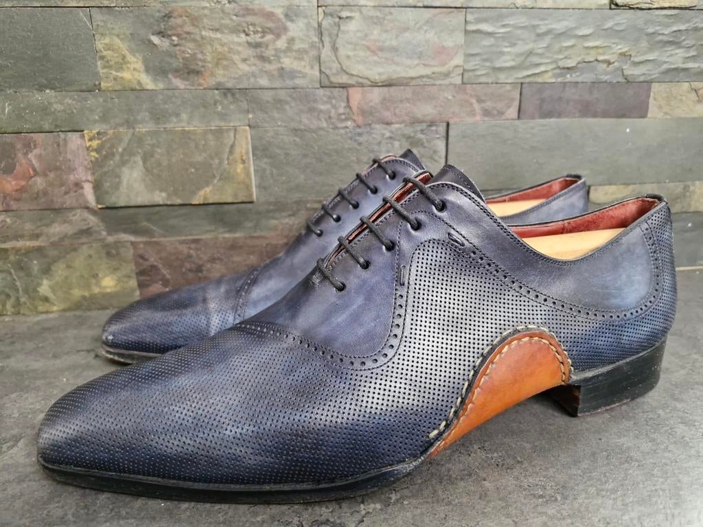 Magnanni Opanka Herenschoenen maat 42 / Uk 8, Blauw, Ophalen of Verzenden, Zo goed als nieuw, Magnanni