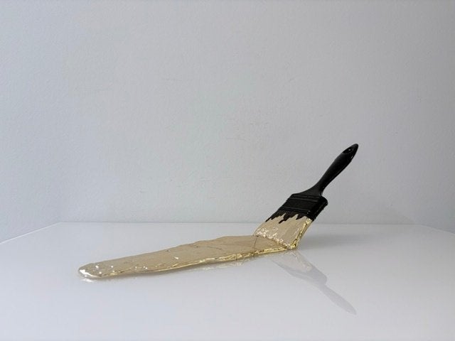 Santicri – Gold Brush – sculptuur 29/100 – Pop Art Style, Antiek en Kunst, Meerkleurig, Wanddecoratie, Ophalen of Verzenden, Gesigneerd