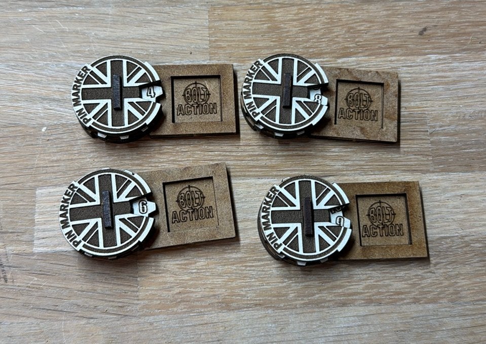 Bolt Action MDF Unit Pin Markers - Great Britain #3, Ophalen of Verzenden, Overige soorten