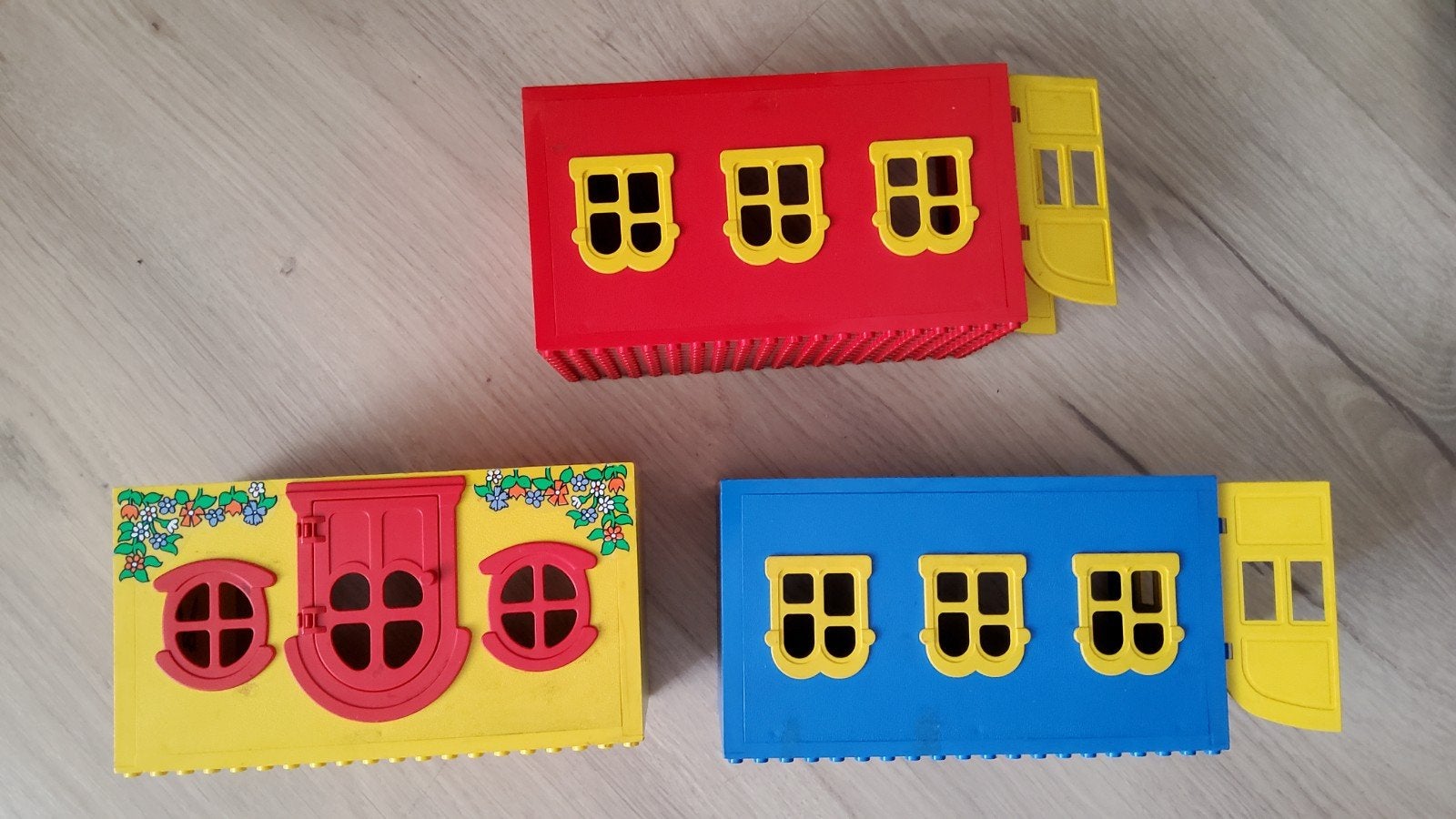 Vintage Fabuland Lego 3 huisjes 9 popjes auto boom los spul., Ophalen of Verzenden, Gebruikt