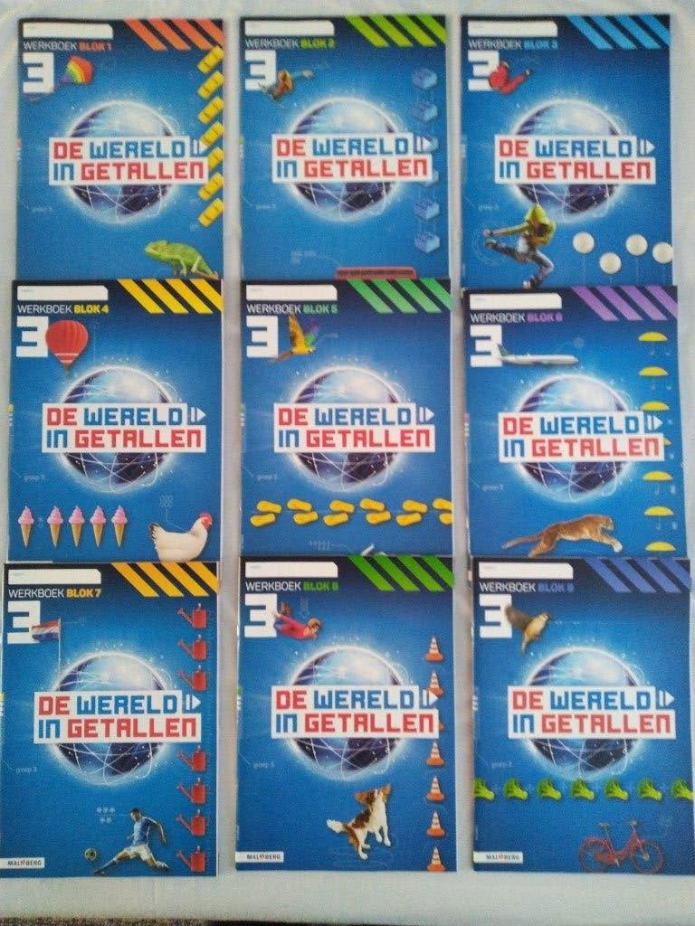 De Wereld in Getallen Groep 3 - Blok 1 t/m 9 voor €40,00, Ophalen of Verzenden, Nieuw, Overige niveaus, Overige vakken
