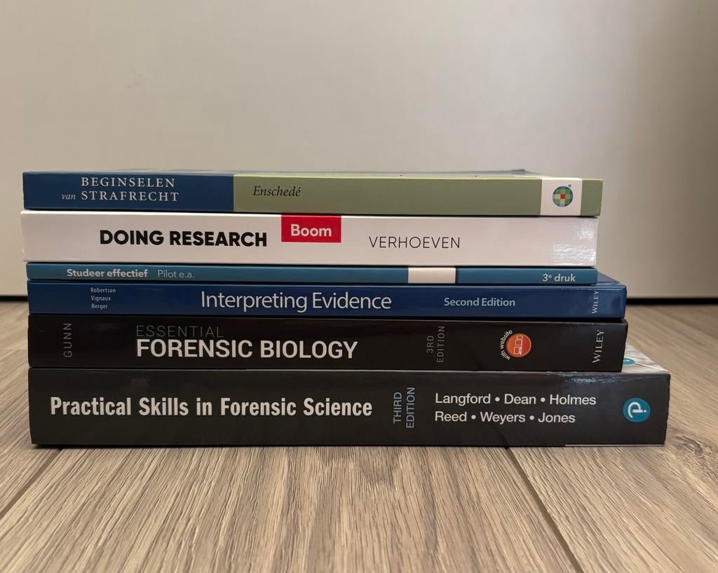 Zes studieboeken forensisch onderzoek jaar 1 en 2, Boeken, Ophalen of Verzenden