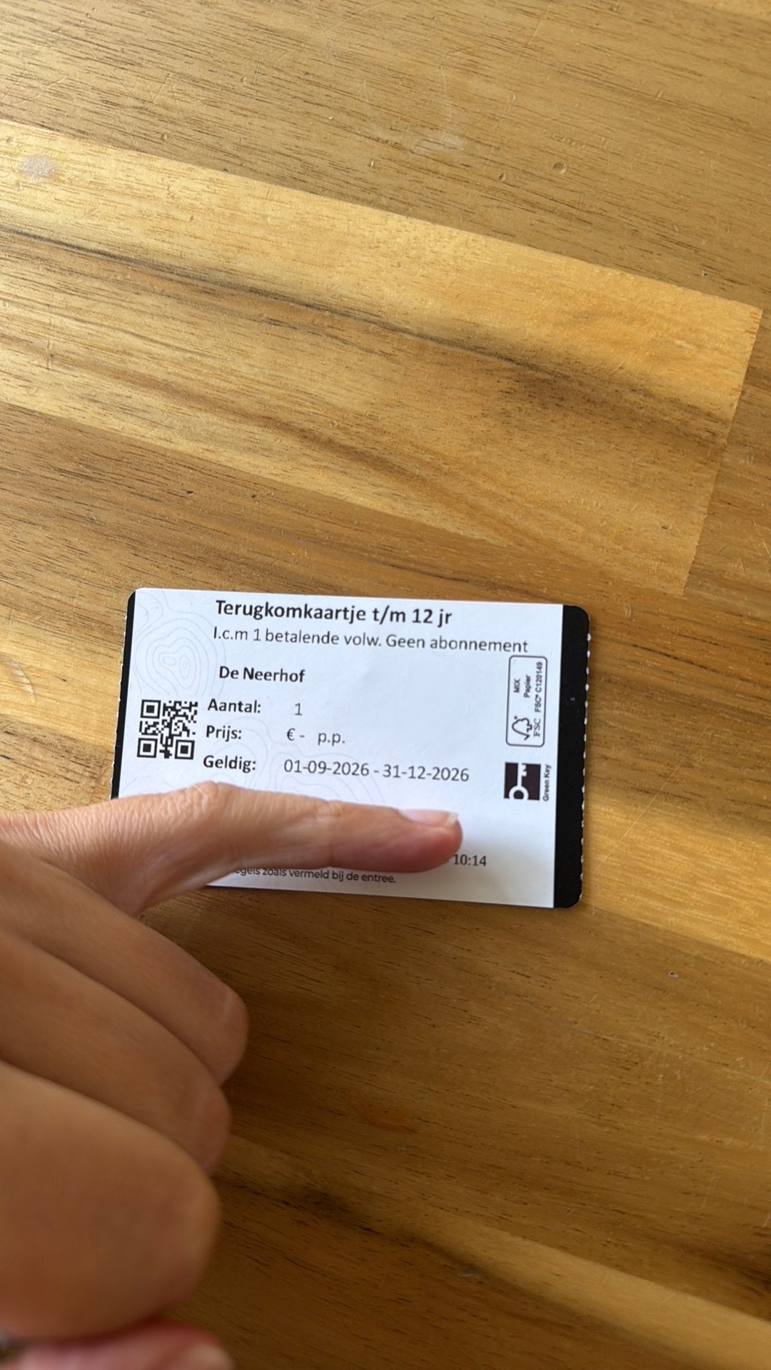 Blijdorp kinder ticket, Eén persoon, Ticket of Toegangskaart