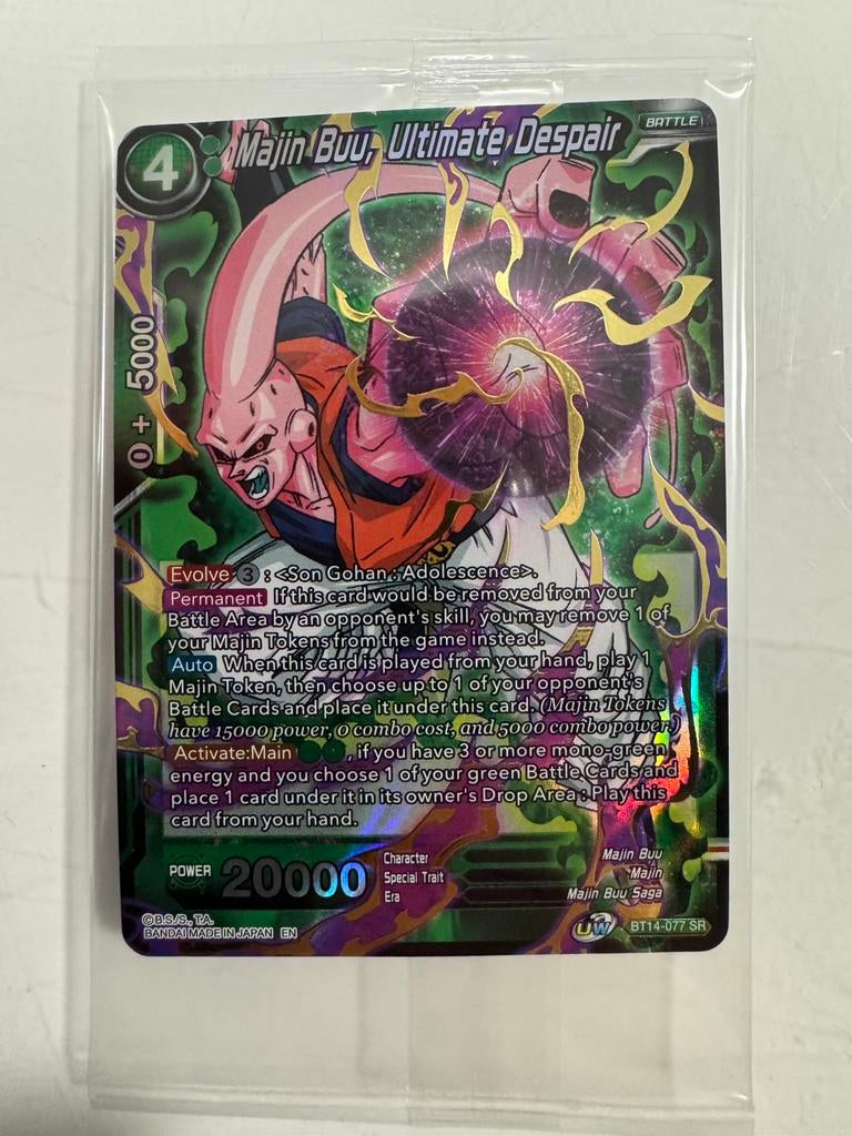 Majin Buu, Ultimate Despair BT14-077 SR Promo (Sealed), Ophalen of Verzenden, Zo goed als nieuw