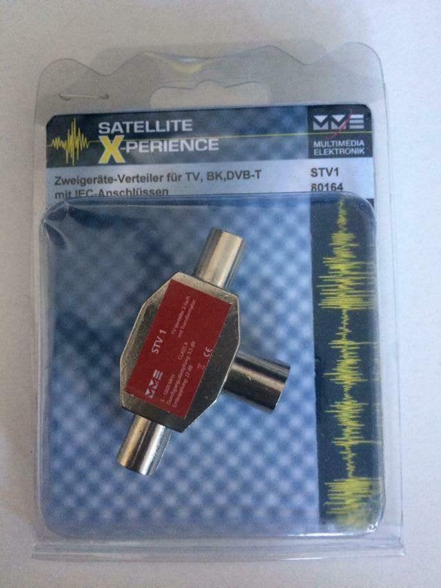 Coax t-splitter (3 stuks) met kabel, Verzenden, Nieuw, Minder dan 2 meter, Coaxiale kabel
