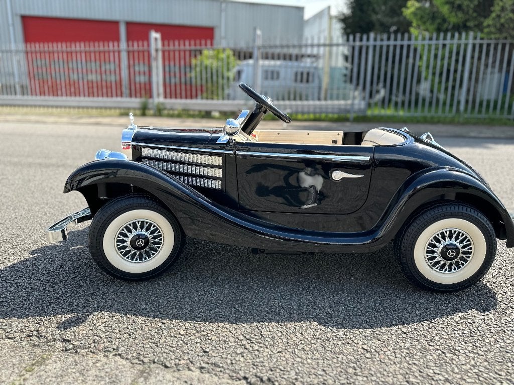 Mercedes-Benz Typ 540K 12v metallic zwart, Bluetooth, leder, Nieuw